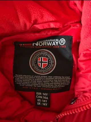 Cazadora Geographical Norway Roja