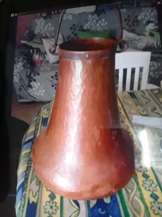 Mueble bronce espejo y 2 maceteros