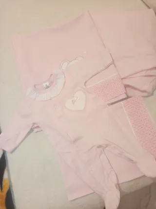 Juego sábanas cuna osito rosa regalo pijama
