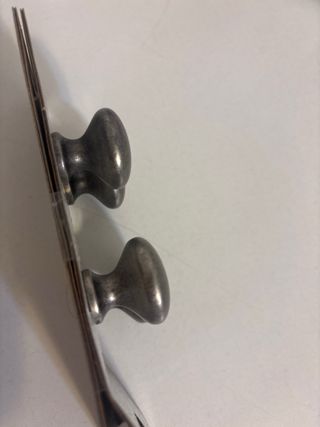 4 Tiradores Metal Armario Plateado