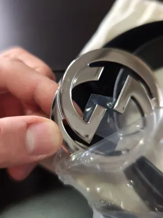 Cintura Gucci nera GG Uomo