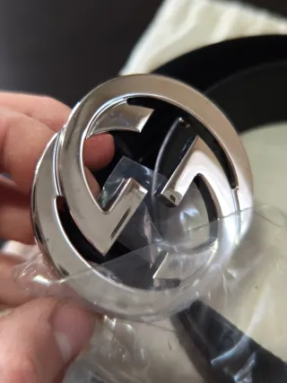 Cintura Gucci nera GG Uomo