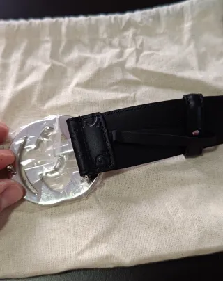 Cintura Gucci nera GG Uomo