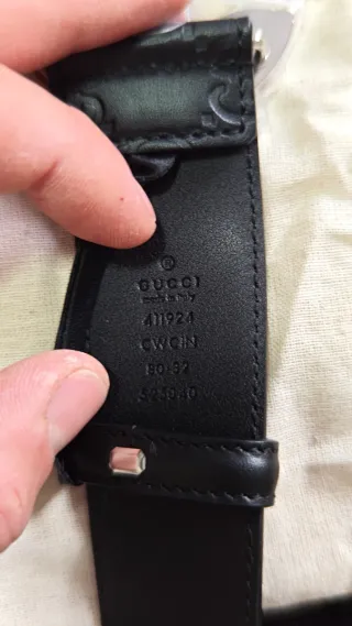 Cintura Gucci nera GG Uomo