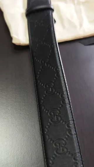 Cintura Gucci nera GG Uomo