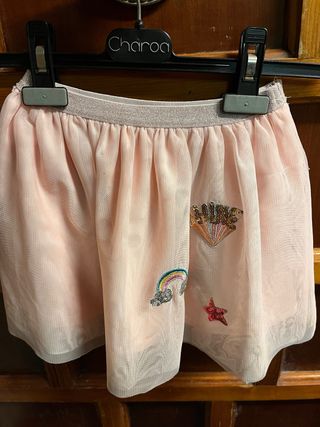 Falda tul rosa niña