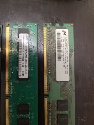 Lote Memoria RAM DDR2 Kingston Samsung