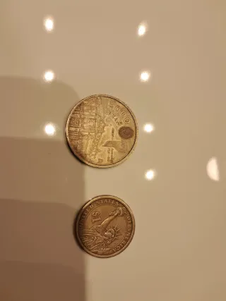 Monedas Juan Carlos I y John Adams