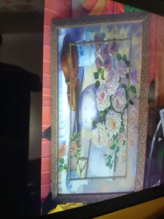 Cuadro Flores Rosas y Blancas