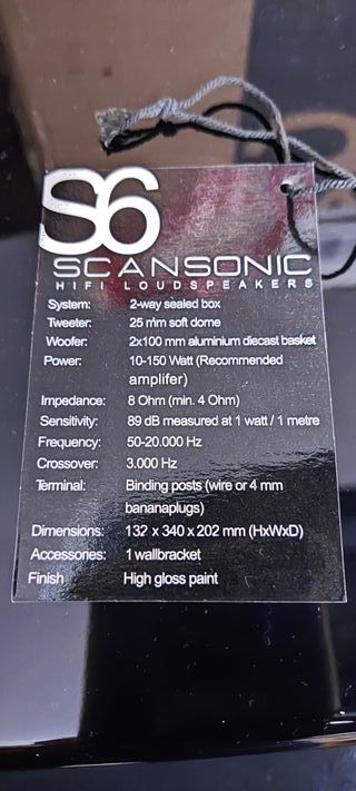 Altavoces Scansonic S6 Negros