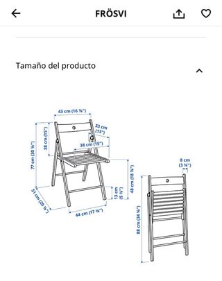 Confezione di 2 sedie pieghevoli Ikea bianche