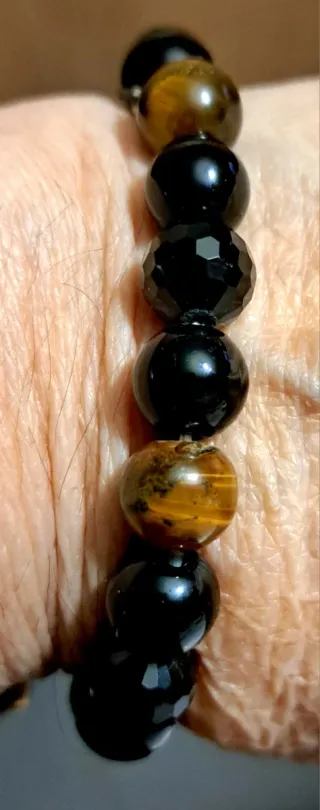 Bracciale Onice e Occhio di Tigre