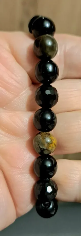 Bracciale Onice e Occhio di Tigre