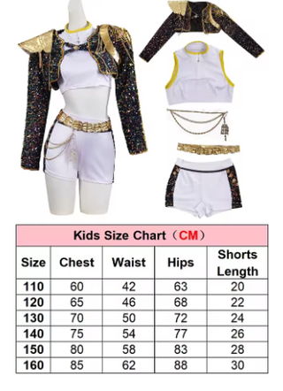 Disfraz niña chaqueta k pop Rumi