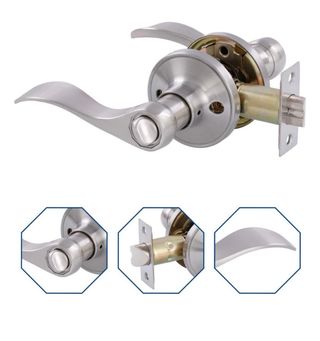 2 Pomos con cerradura para dormitorio/lavabo