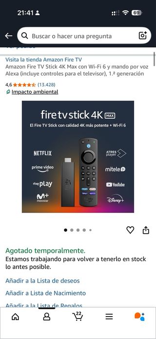 Amazon Fire TV Stick 4K MAX WiFi