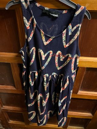 Vestido Desigual Corazones Talla 7/8