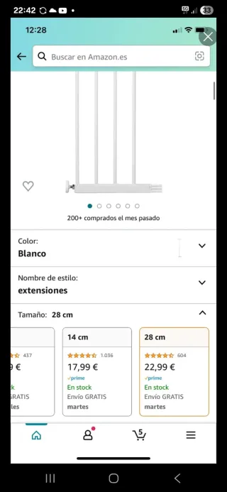 Safety 1st Extensión Barrera U-Pressure Fit 28cm