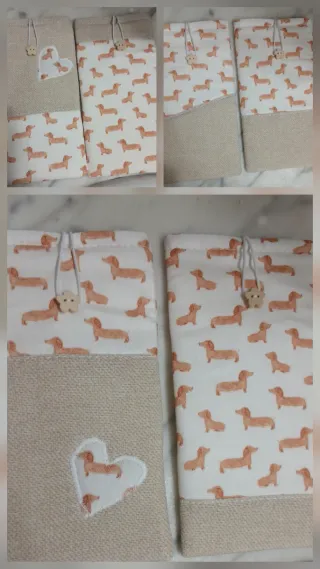 Funda gafas acolchada dachshund corazón