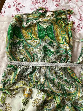 Mono largo estampado verde y amarillo