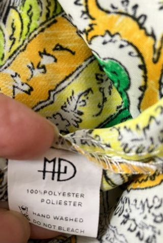 Mono largo estampado verde y amarillo