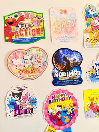 Lote 12 stickers Universal Studios Japan