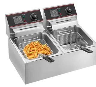 Freidora Industrial Doble 8 litros  4+4