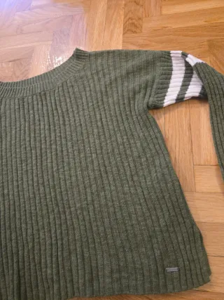 Jersey Hollister Verde Rayas Mangas