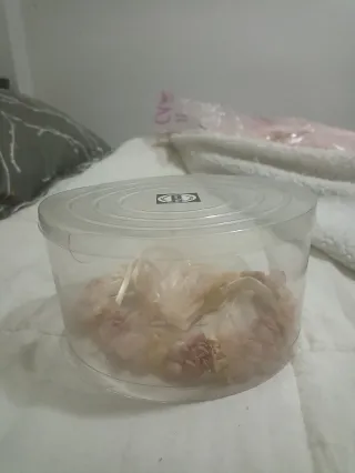 Vestido Comunión Blanco con Flores Rosa