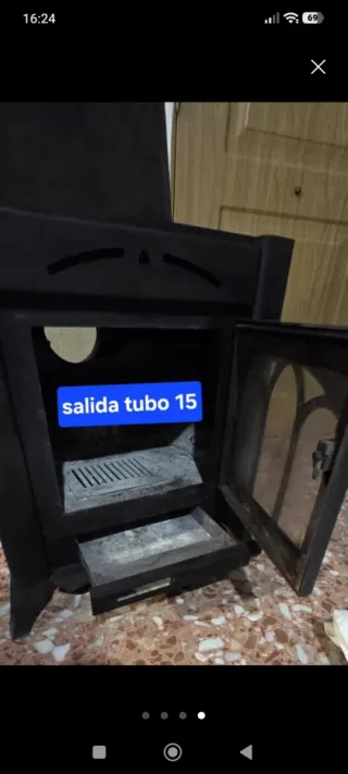 Estufa de leña y carbón con horno