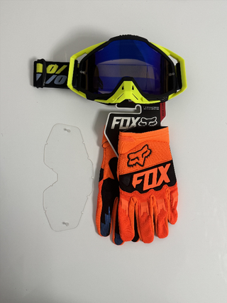 Gafas 100% y Guantes Fox Nuevos 11-8