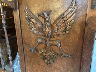 Escaño antiguo madera maciza con arcón