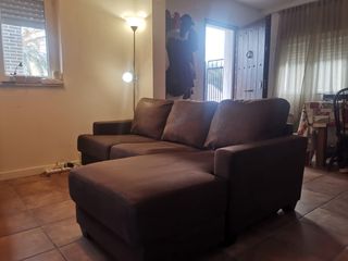 Sofá modular marrón tela