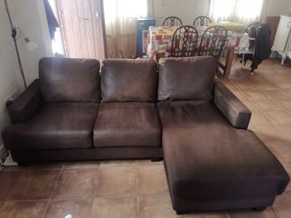 Sofá modular marrón tela
