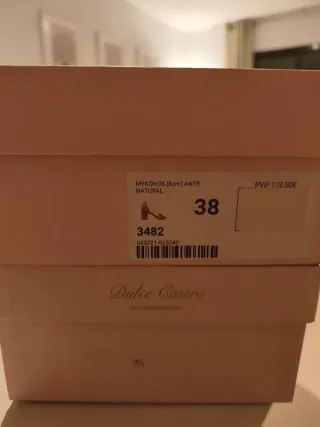 Sandalias Dulce Castro Talla 38 Novia/Invitada