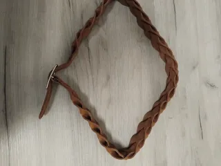 Cinturón Piel Trenzado Vintage Marrón