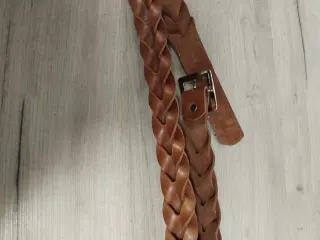 Cinturón Piel Trenzado Vintage Marrón