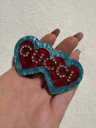 Fermaglio/ferma foulard Gucci cuore strass!