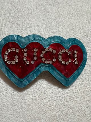 Fermaglio/ferma foulard Gucci cuore strass!