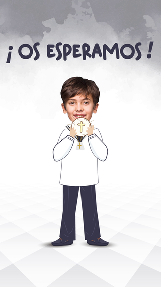 Invitación Comunión niño digital personalizada