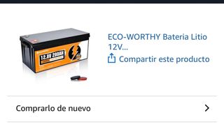 Batería ECO-WORTHY Litio 12V 280AH