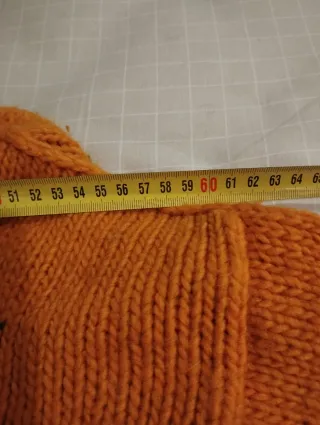 Chaqueta lana vintage oversize naranja