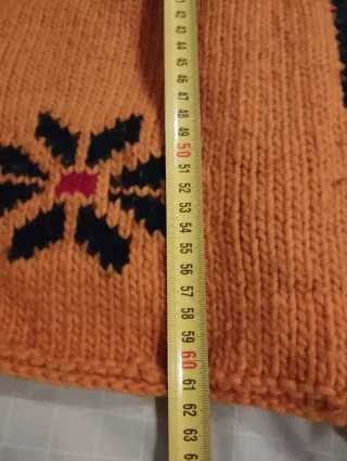 Chaqueta lana vintage oversize naranja