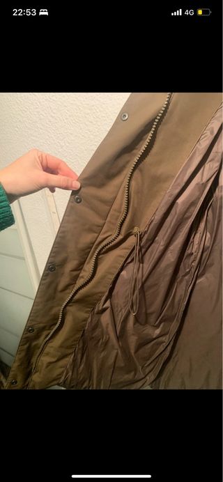 Abrigo Zara verde oliva