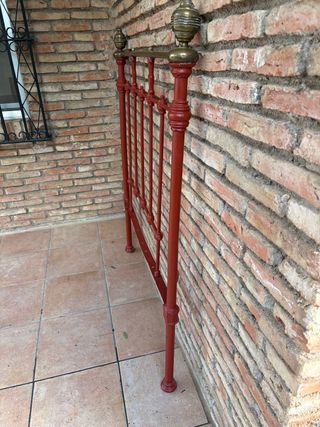 Pareja cabeceros hierro forjado antiguos