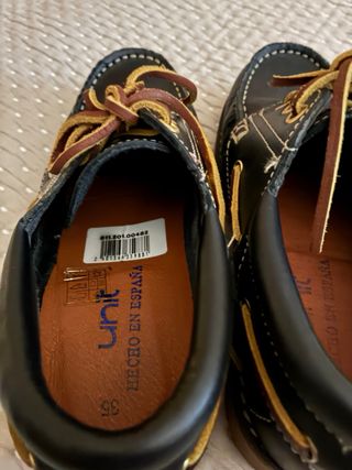 Náuticos niño piel azul marino y marrón num 35