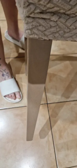 6 Sillas de comedor grises de tela precio por unid