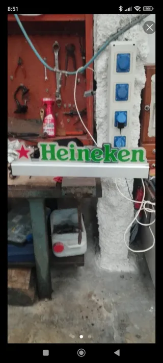 Cartel años 80 luminoso