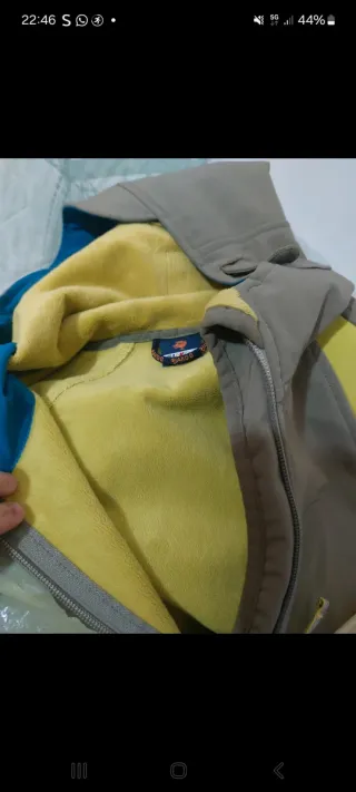 Giacca softshell da lavoro verde oliva/giallo