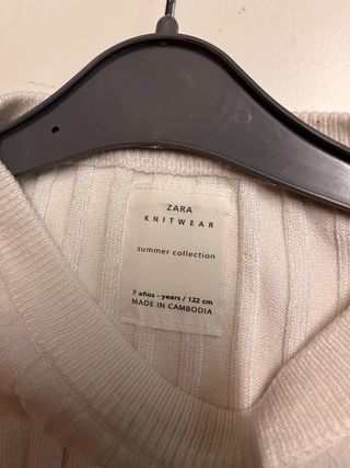 Jersey niña Zara Knitwear blanco